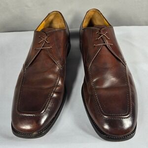 Cole Haan Eaton Apron Toe Derby Mens 11.5 Brown Leather C07138 Dress Shoes